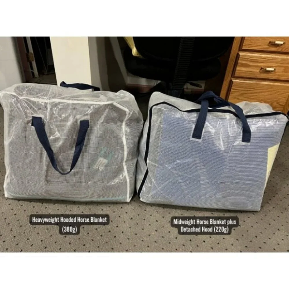 Clear Storage Bags with Zipper, 75L Extra Large Capacity - Closet, Underbed